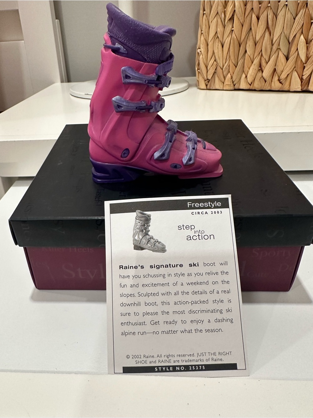 Just The Right Shoe Raine’s Signature Ski Boot Figurine NWT